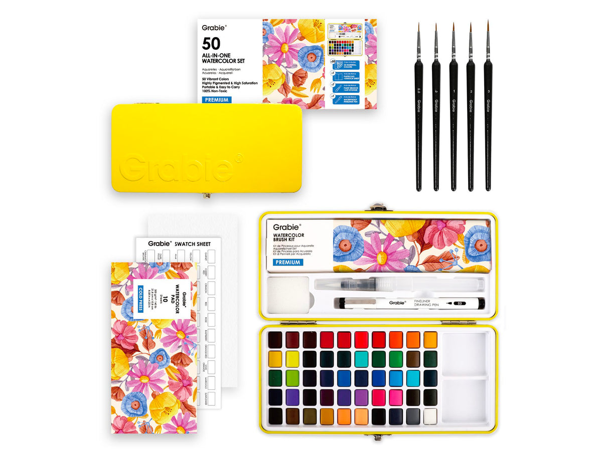 achat Coffret d'aquarelle 50 pièces - Grabie