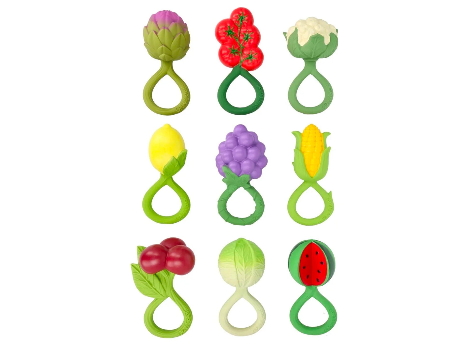 Hochet bébé naturel et sensoriel Pastèque - Oli & Carol