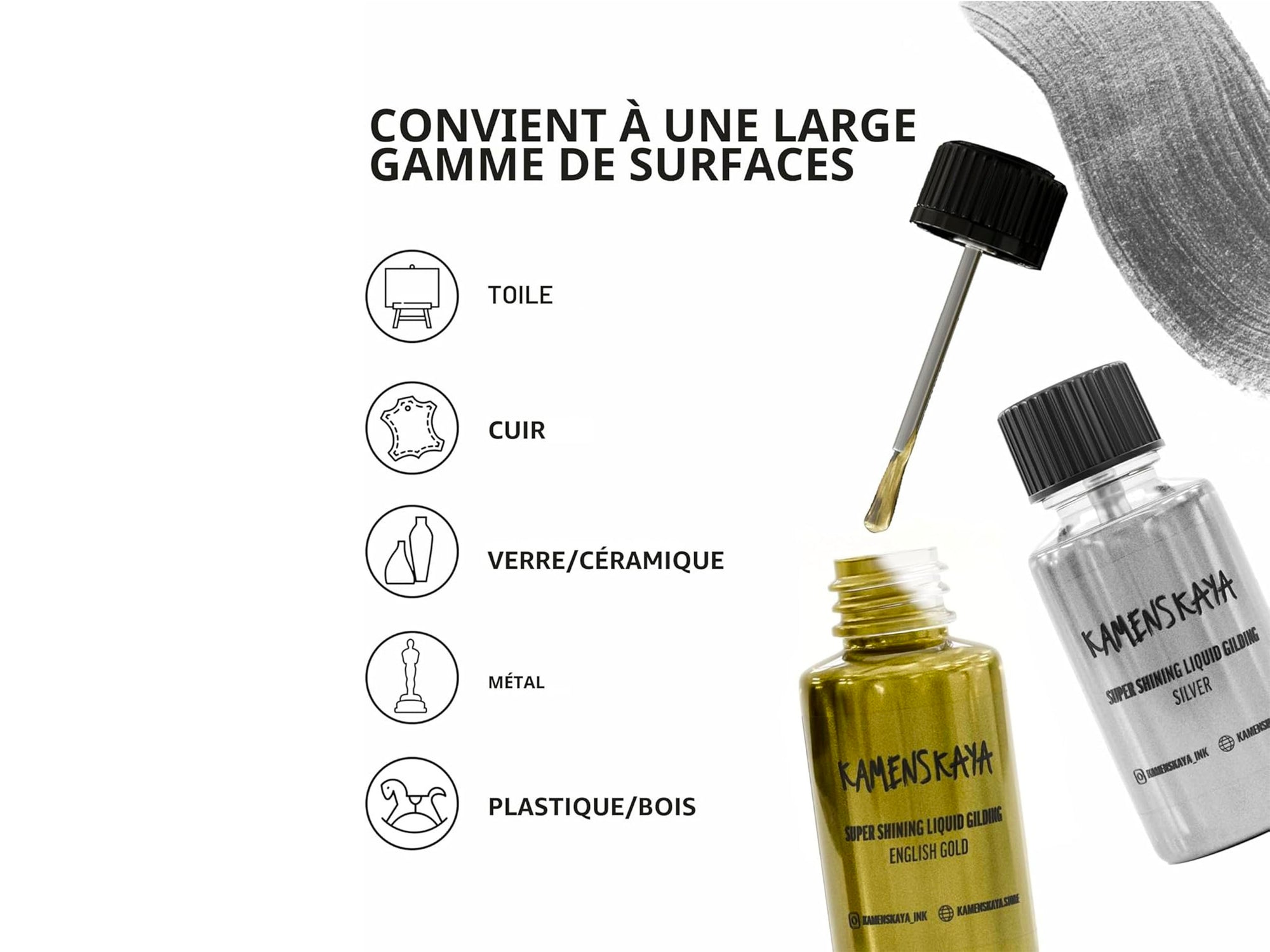 achat Peinture Liquide pour ornement 20 ml Doré - Kamenskaya