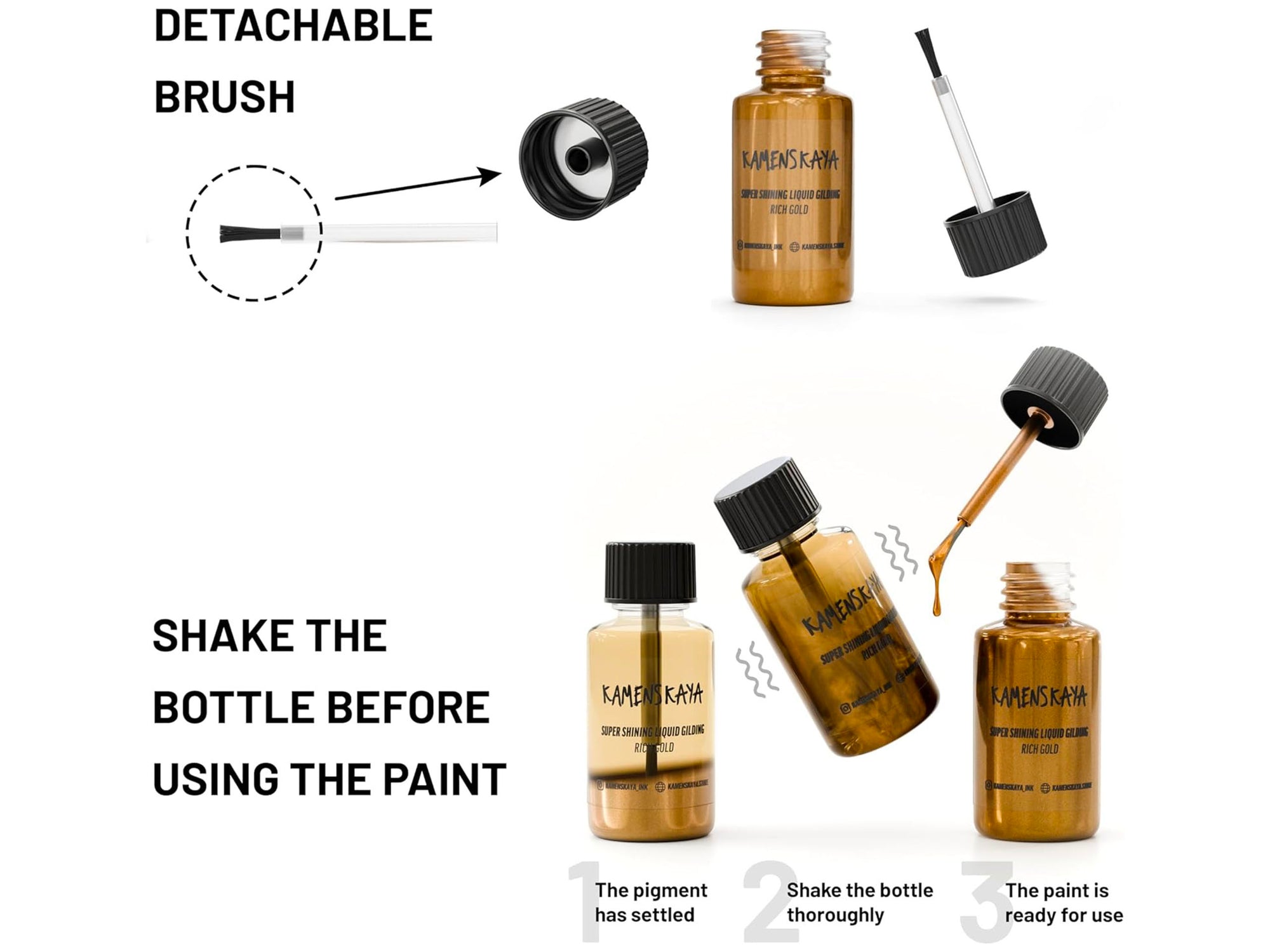 achat Peinture Liquide pour ornement 20 ml Doré - Kamenskaya