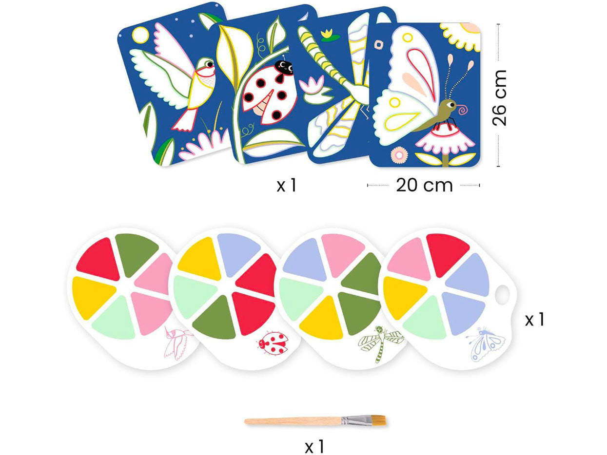 Achat Coffret peinture à la palette - Les petites bêtes - Djeco