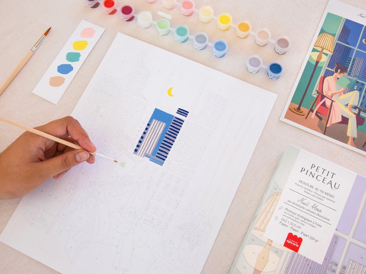 achat Coffret peinture au numéro - Petit Pinceau - Nuit Bleue par Mélanie Voituriez