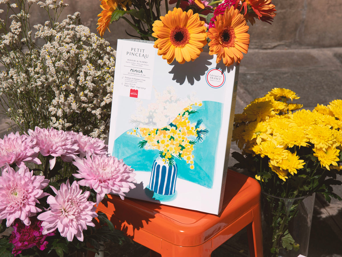 achat Coffret peinture au numéro - Petit Pinceau - Mimosa par Maguelone du Fou