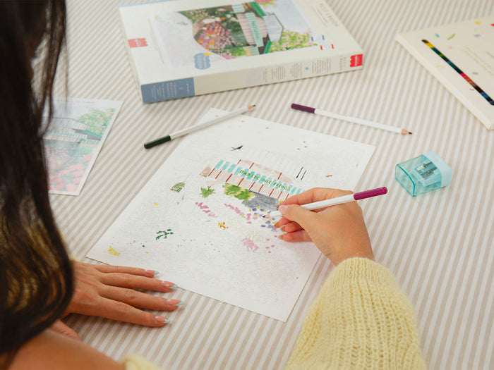 Achat Coffret coloriage au numéro - Petit Crayon - La saison des fleurs
