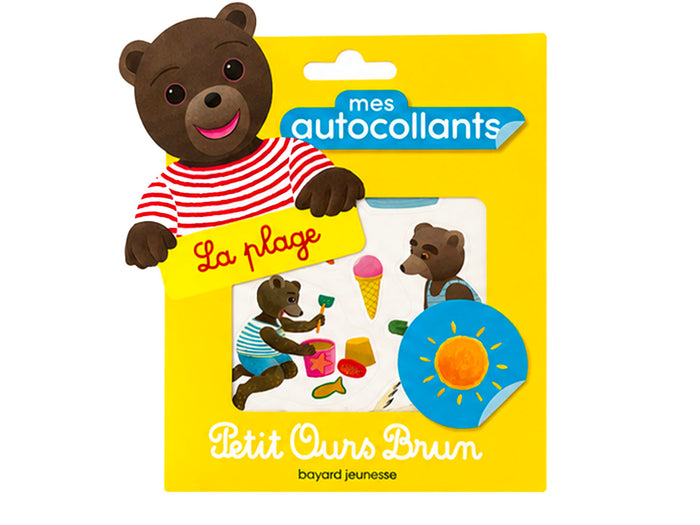 Achat Mes autocollants Petit Ours Brun - La Plage