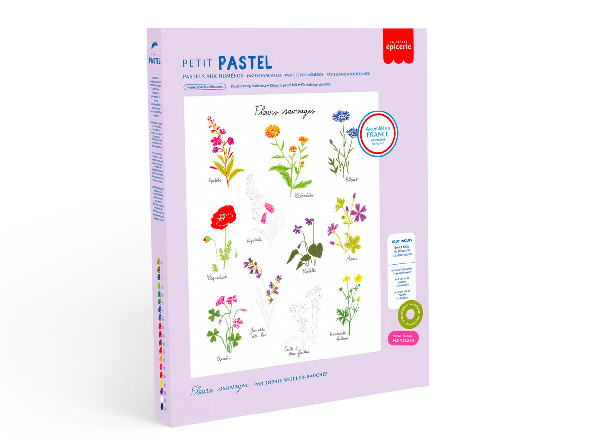 achat Coffret pastel au numéro - Petit Pastel - Fleurs sauvages