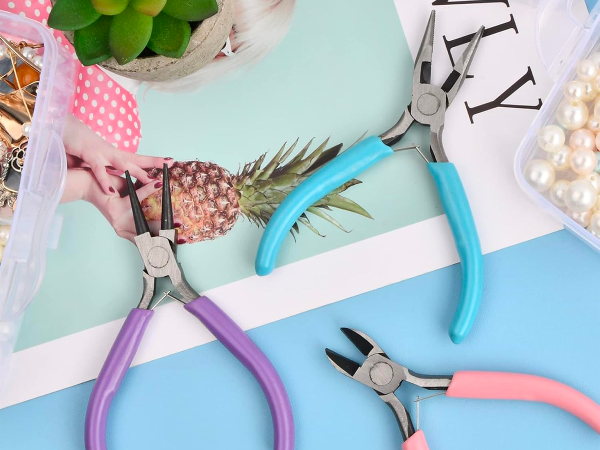 achat Pince pour bijoux longue - 2 en 1 - Bleue
