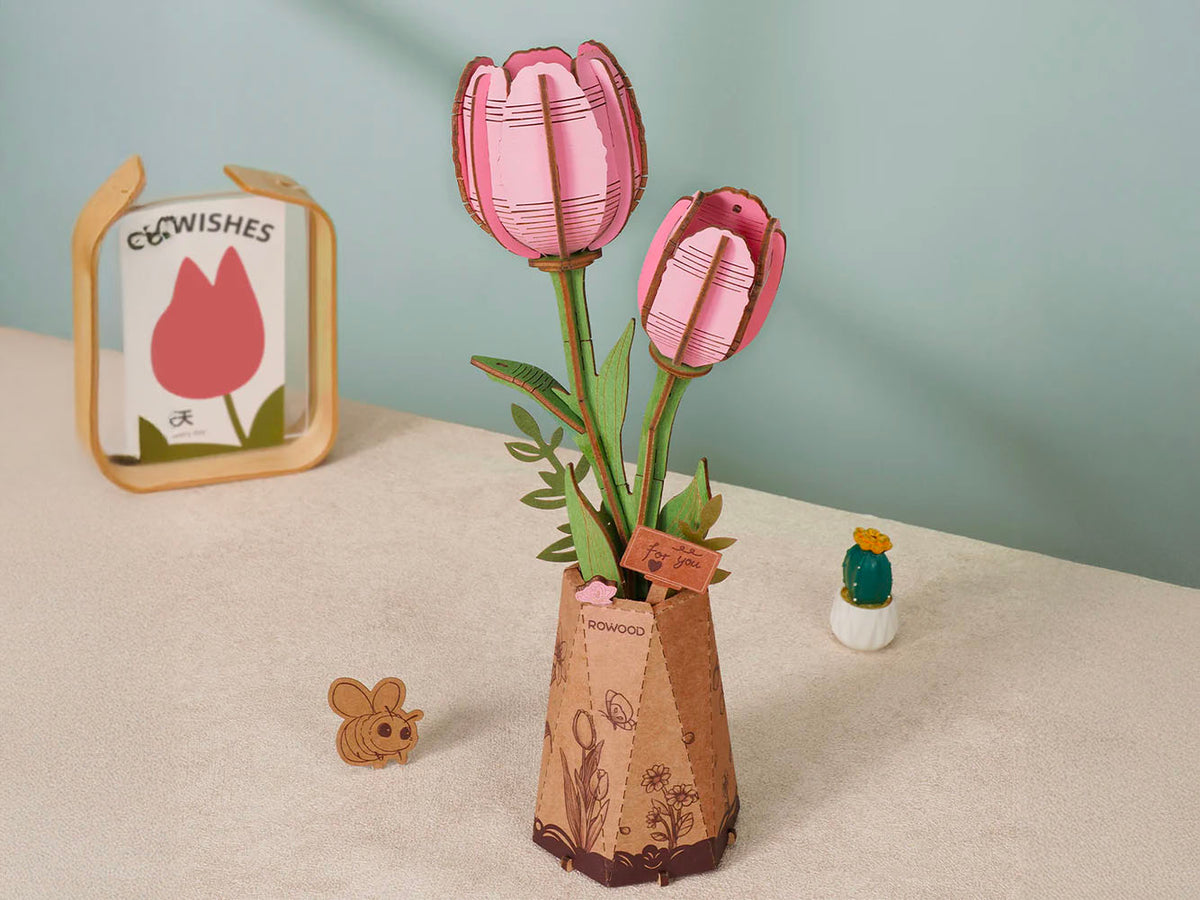 achat Maquette tulipe rose miniature - Rowood