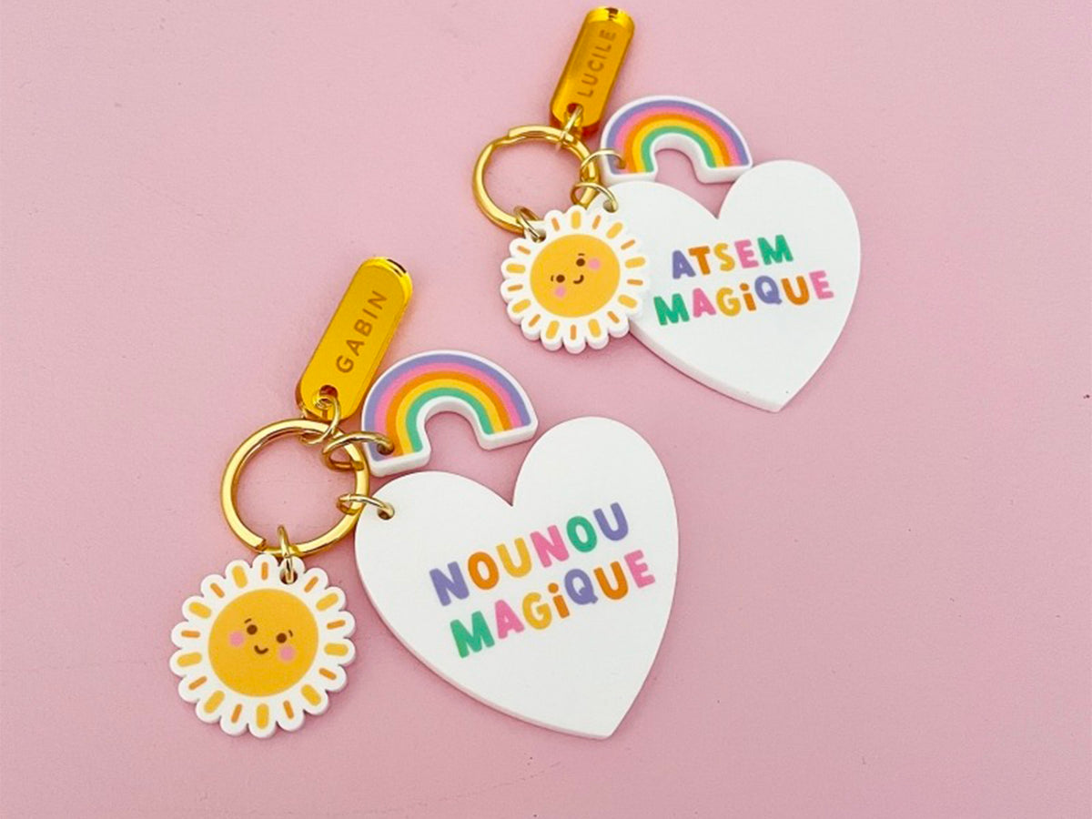achat Porte-clé grigri Nounou magique - Cadeau de fin d'année - Print Your Love