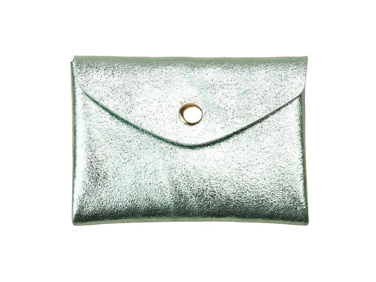 achat Porte-monnaie Double Cuir - Vert d'eau