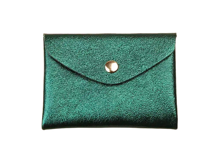 Achat Porte-monnaie Double Cuir - Vert métallisé