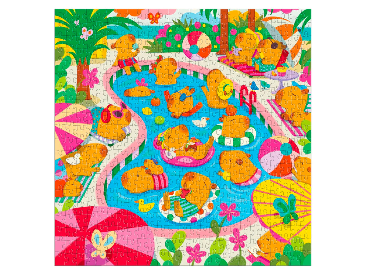 achat Puzzle Capybara Pool Day 500 Pièces - Mudpuppy