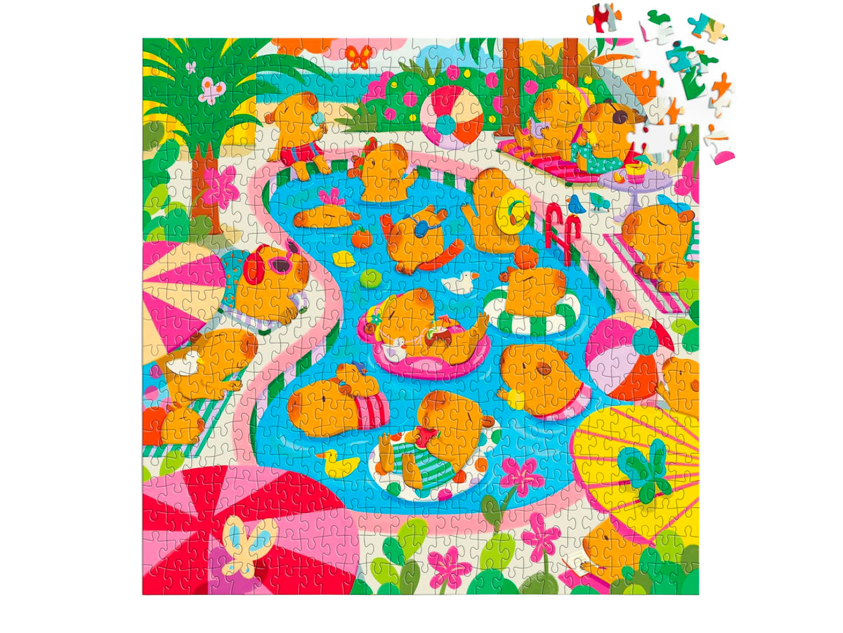 achat Puzzle Capybara Pool Day 500 Pièces - Mudpuppy