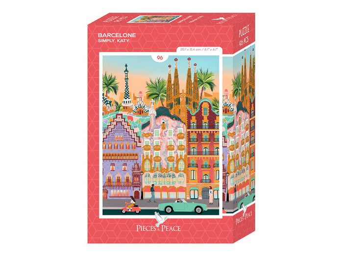 Achat Mini Puzzle – Barcelone 96 pièces - Pieces&Peace