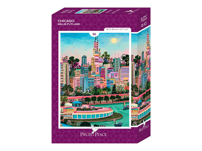 Achat Mini Puzzle – Chicago 96 pièces - Pieces&Peace