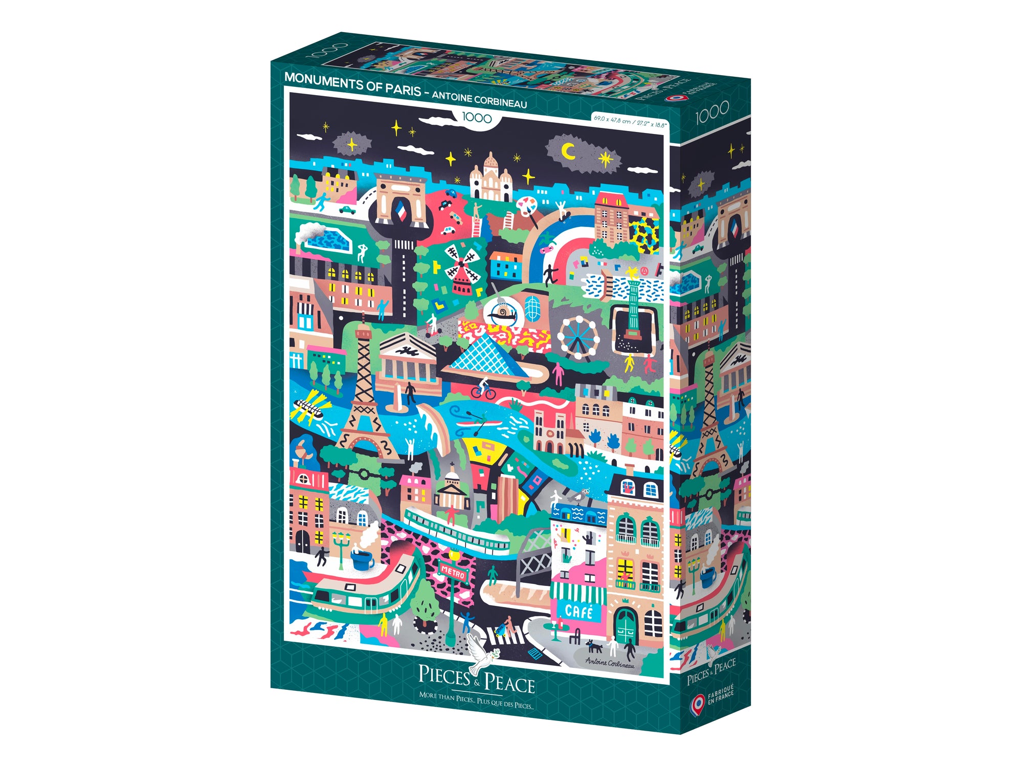 Achat Puzzle Monuments de Paris - 1000 pièces - Pieces & Peace