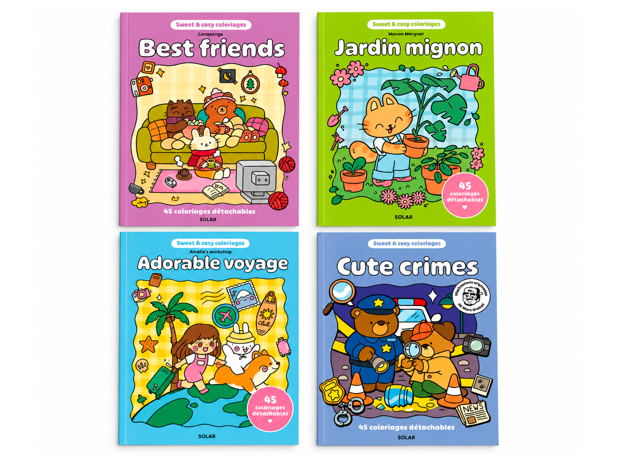 achat Cahier de 45 coloriages détachables - Jardin mignon par Manon Mergnat