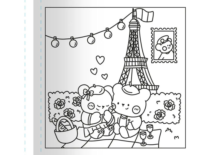 Achat Cahier de 45 coloriage  détachables - Adorable voyage par Amélie's Workshop