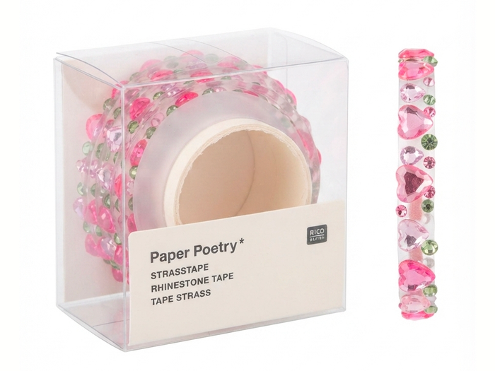 Achat Rouleau d'autocollants perles et coeurs pastel - Rico