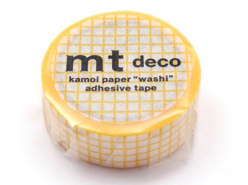 achat Masking Tape MT quadrillage jaune - Scrapbooking 1,5 cm x 5 m
