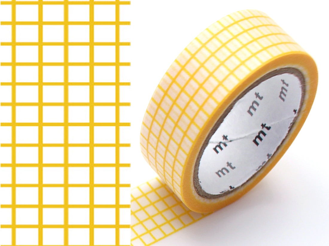achat Masking Tape MT quadrillage jaune - Scrapbooking 1,5 cm x 5 m