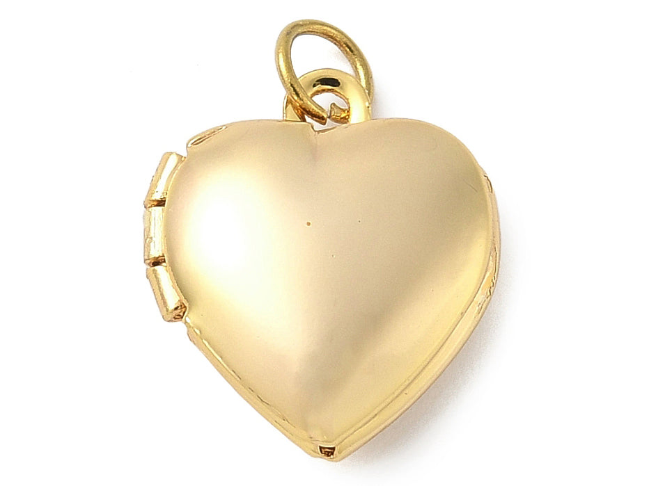 Achat Breloque médaillon cœur - acier inoxydable 304 doré
