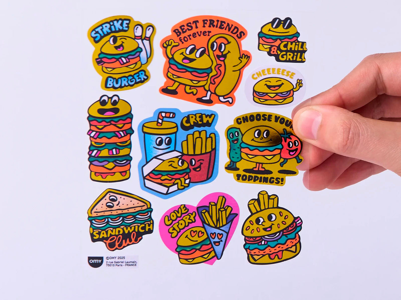 achat Fabulous Stickers Big - Burger - OMY