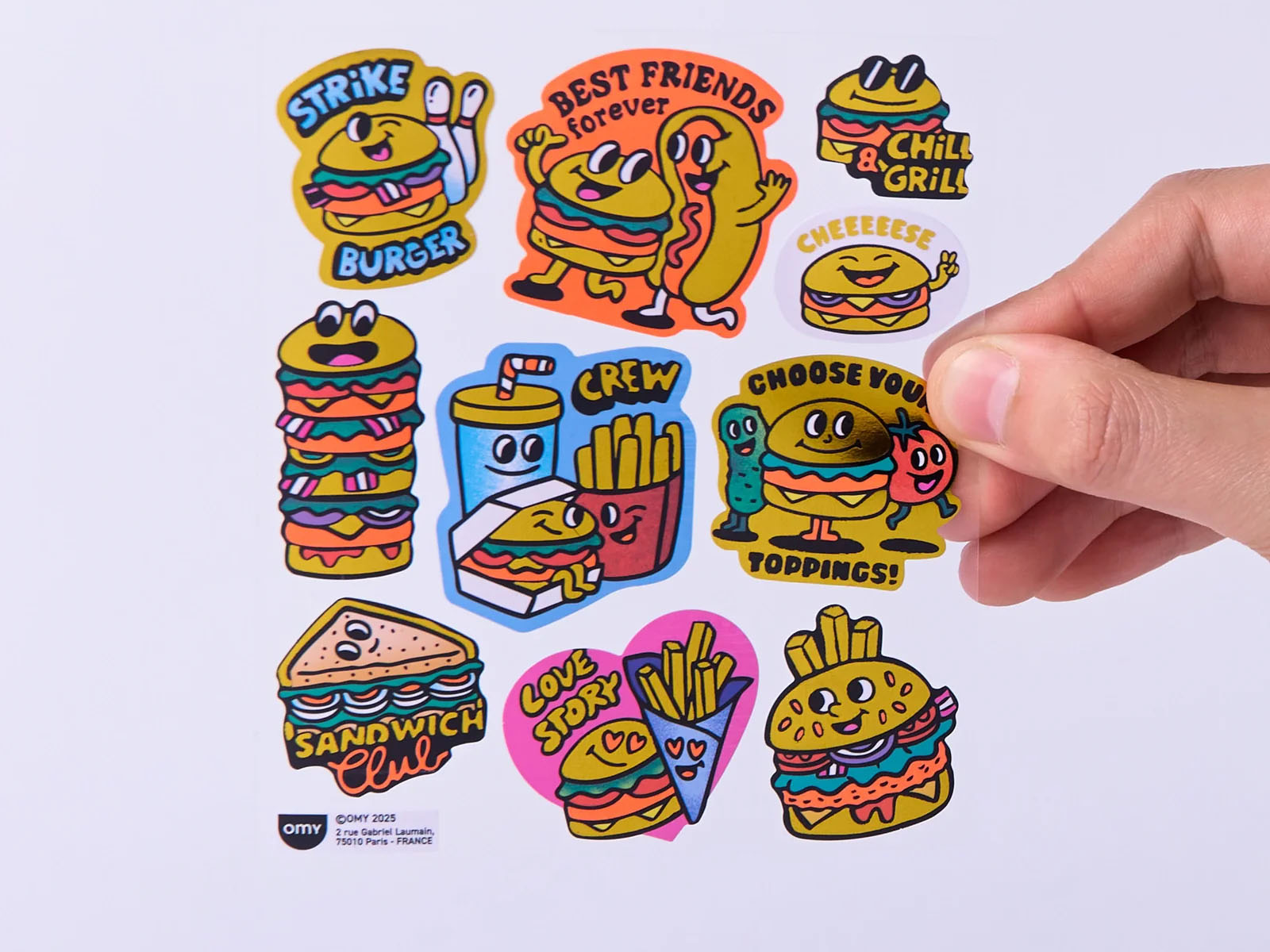 achat Fabulous Stickers Big - Burger - OMY