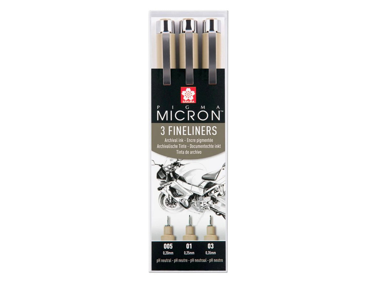 Achat Étui de 3 Fineliners Noirs Pigma Micron - Sakura