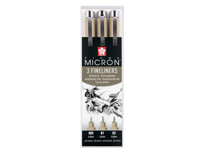 Achat Étui de 3 Fineliners Noirs Pigma Micron - Sakura