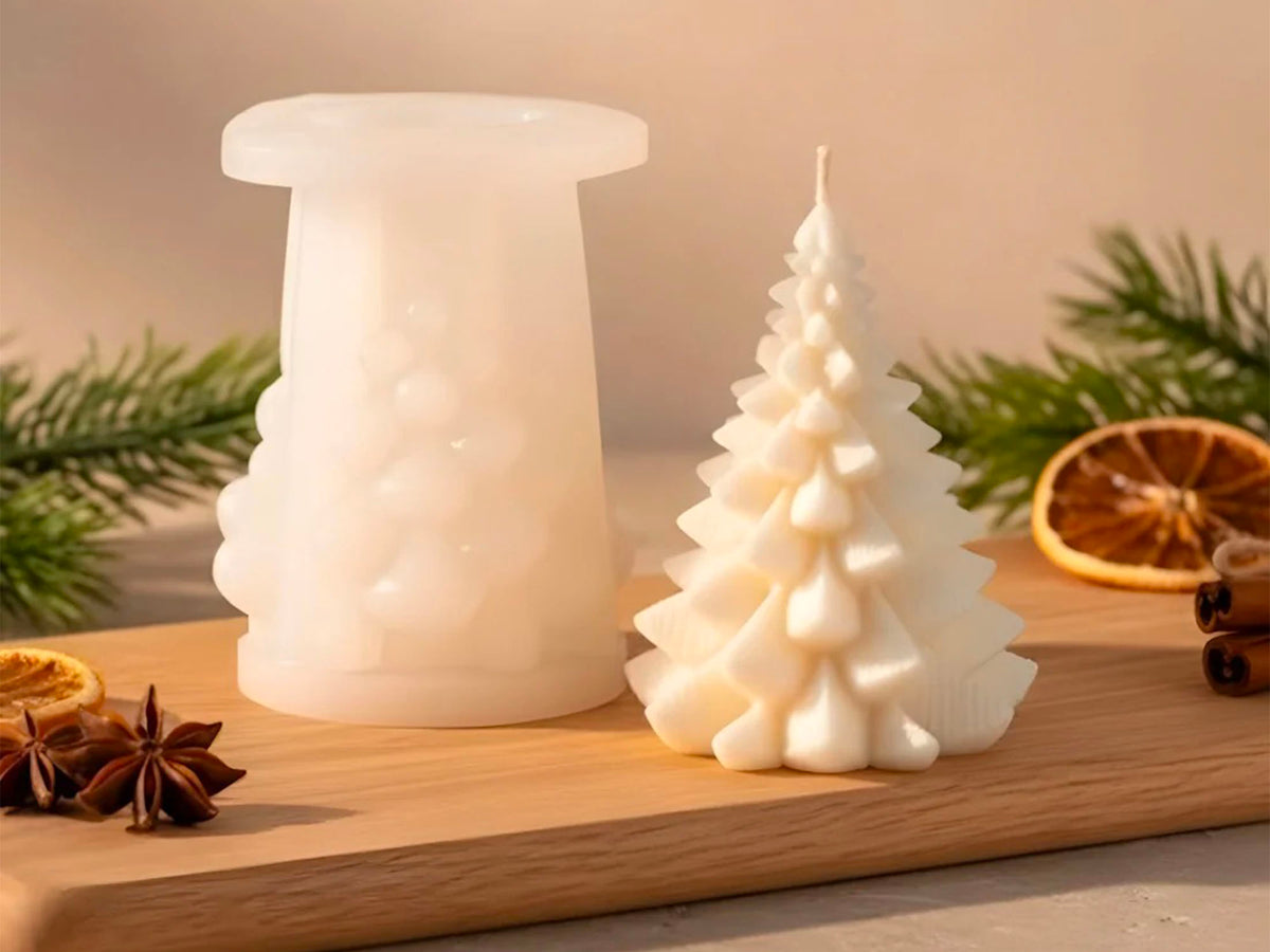 achat Kit DIY Bougie Sapin Noel Enneigé - Graine Créative