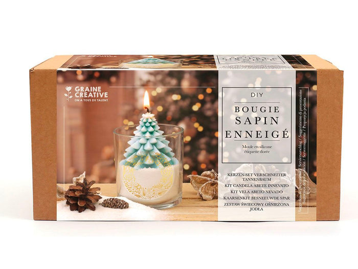 Achat Kit DIY Bougie Sapin Noel Enneigé - Graine Créative