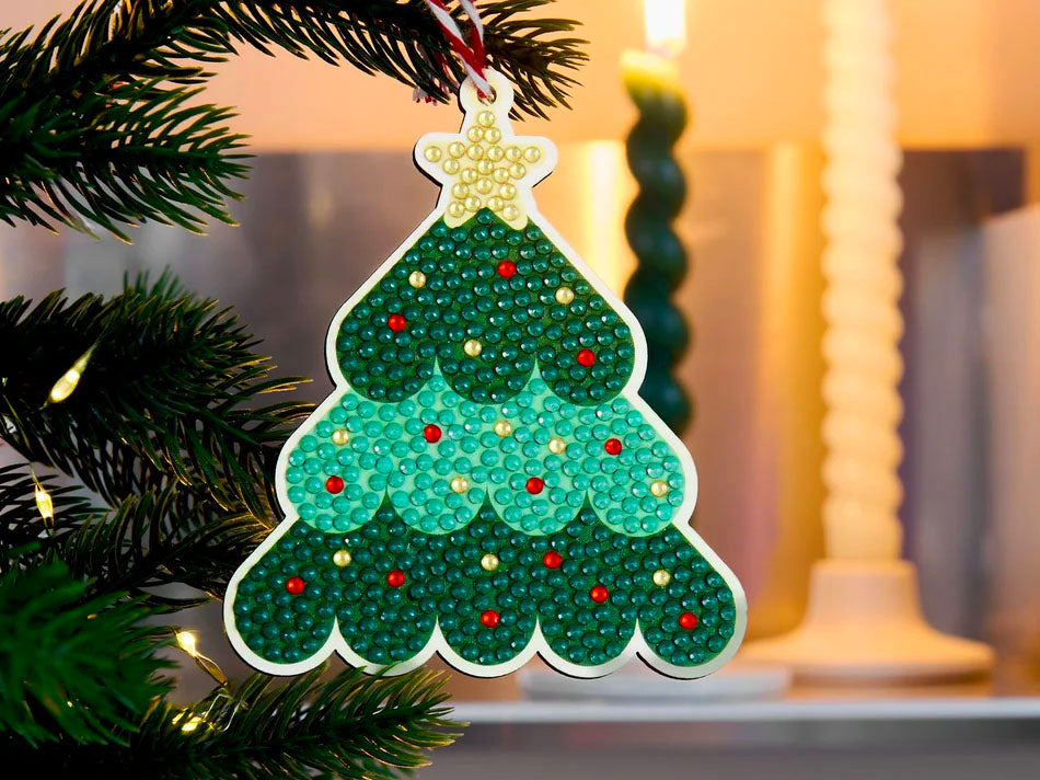achat DIY Set Diamond Painting - Pendentif Sapin de Noël - Rico