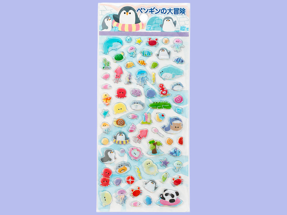 achat Stickers épais coréens  - Animaux aquatiques