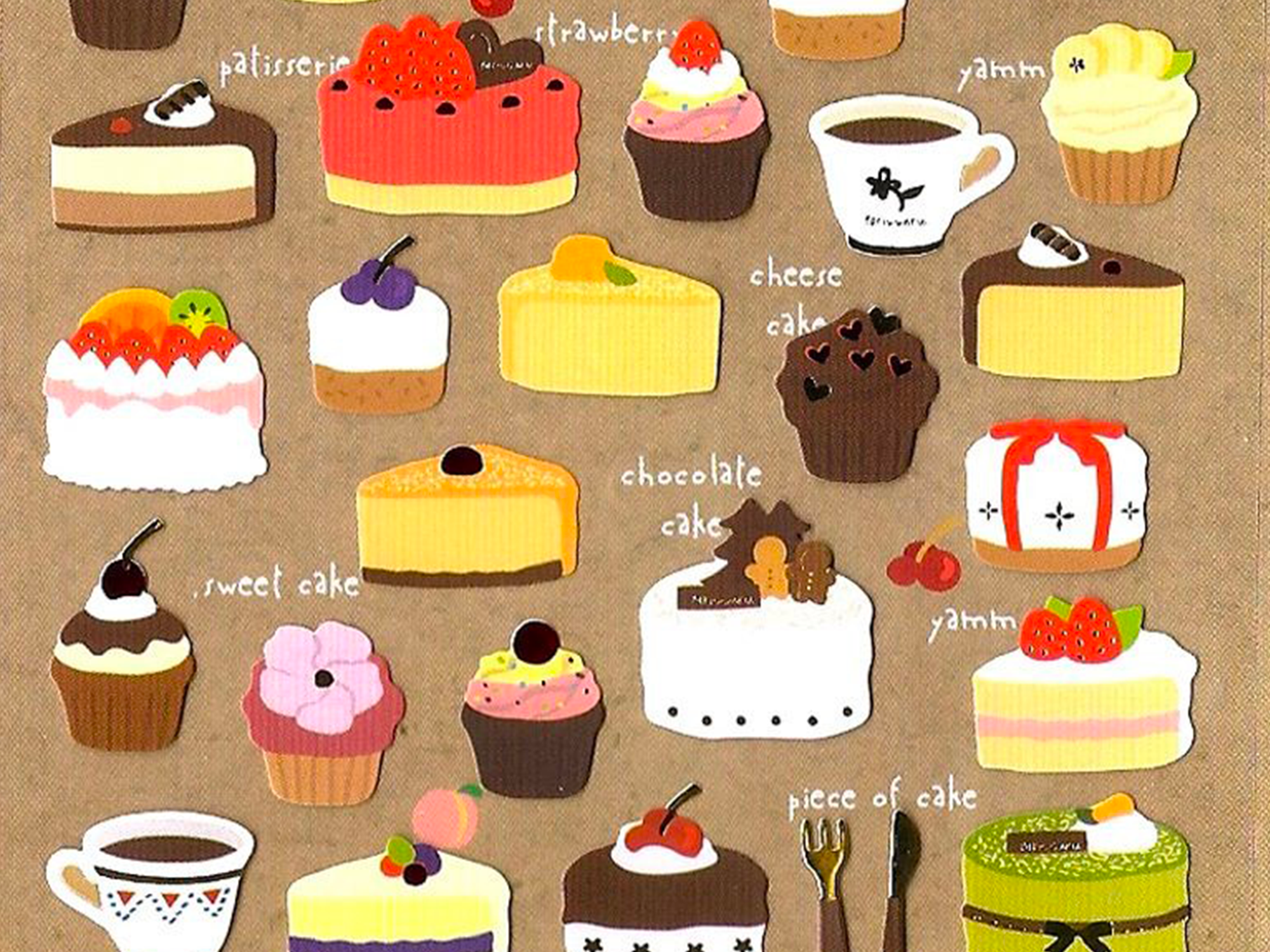 achat Stickers World Funny Diary decor - Patisserie