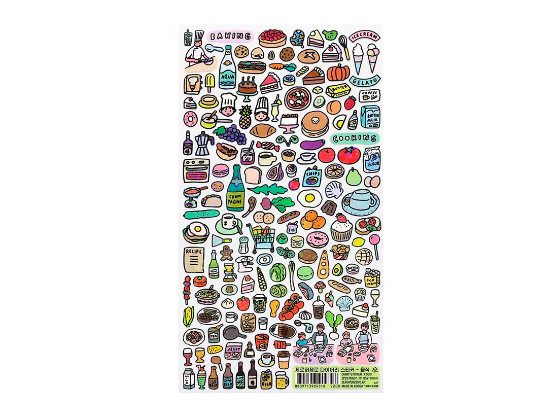 achat Stickers Food Collection holographique - Zero per Zero
