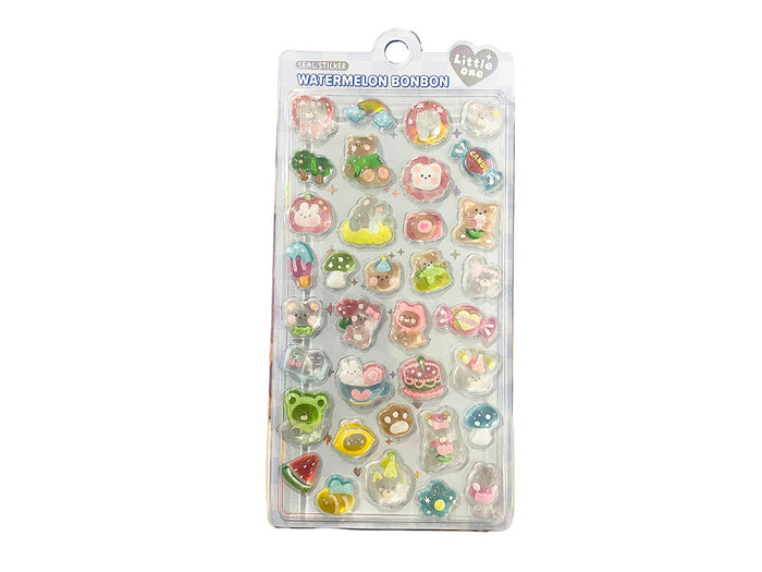 Achat Stickers épais 3D "watermelon bonbon" - Goûter mignon