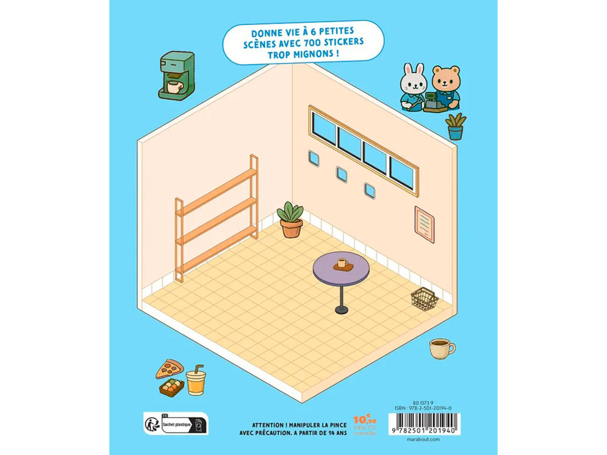 achat Album de 700 stickers repositionnables - Mon petit konbini + 1 pince