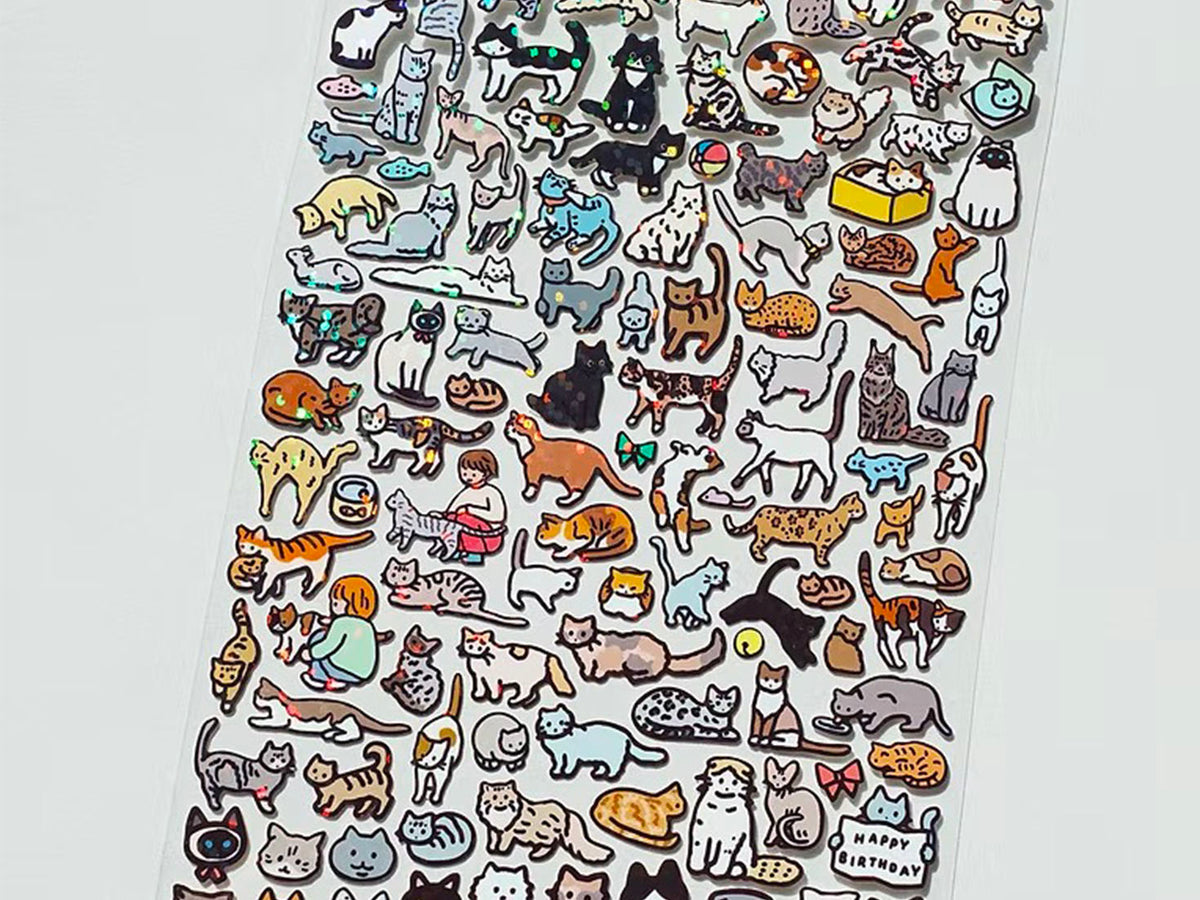 achat Stickers Chat Collection holographique - Zero per Zero