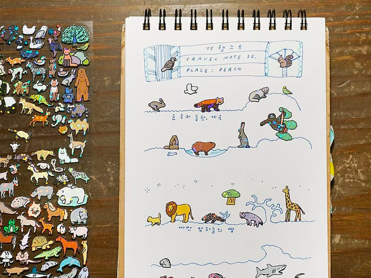achat Stickers Animal Collection holographique - Zero per Zero