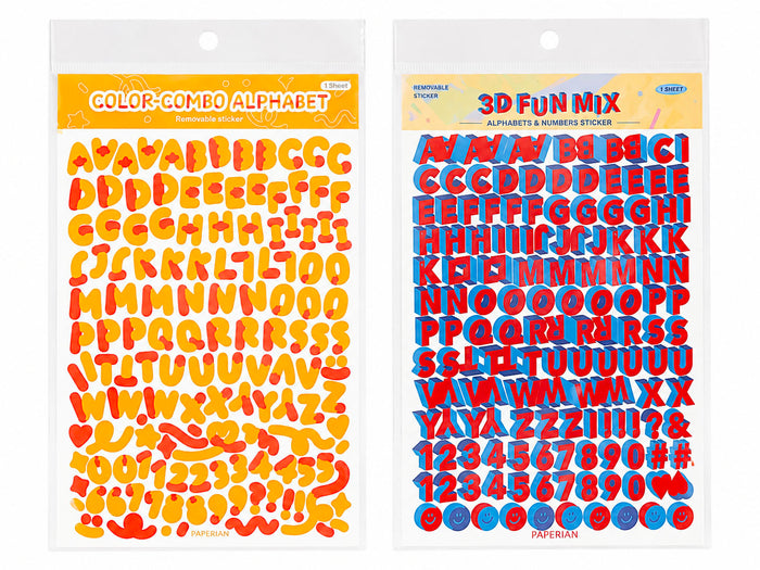 Achat Stickers 3D lettres et chiffres - Orange