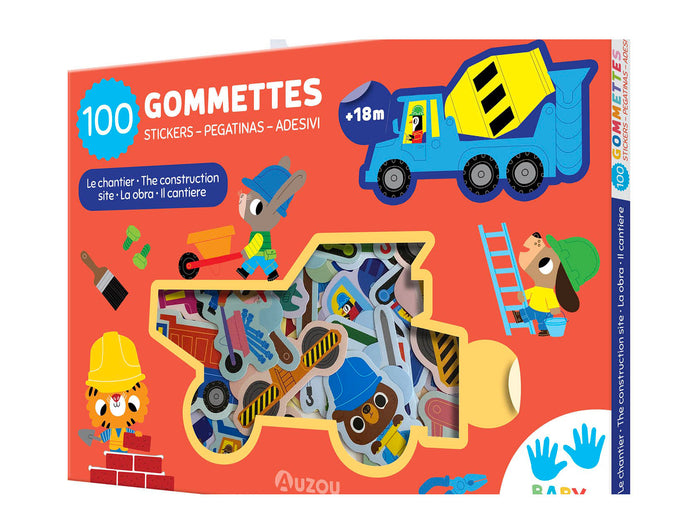 Achat Pochette de 100 gommettes - Le Chantier - Auzou