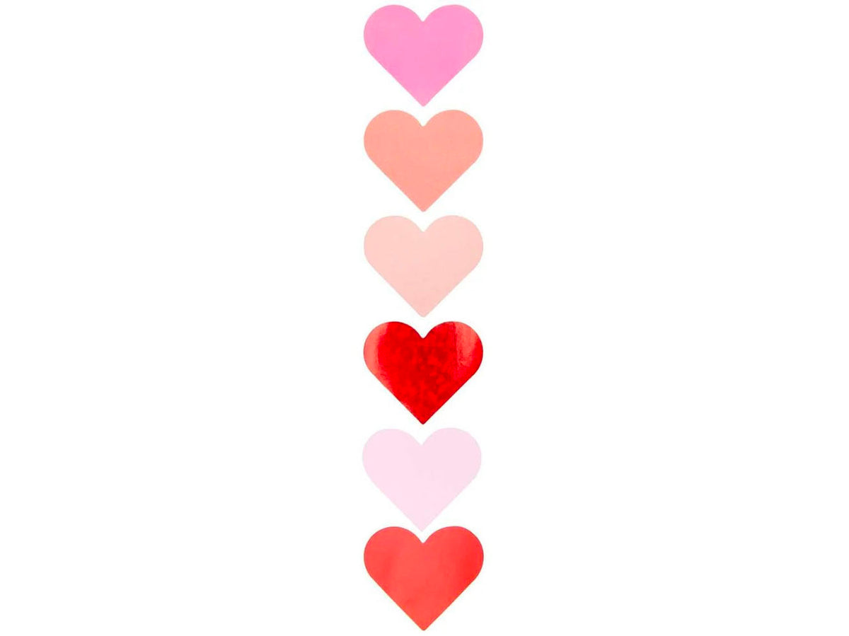 achat Autocollants coeurs, rouge, holographique 120 pcs - Rico Design