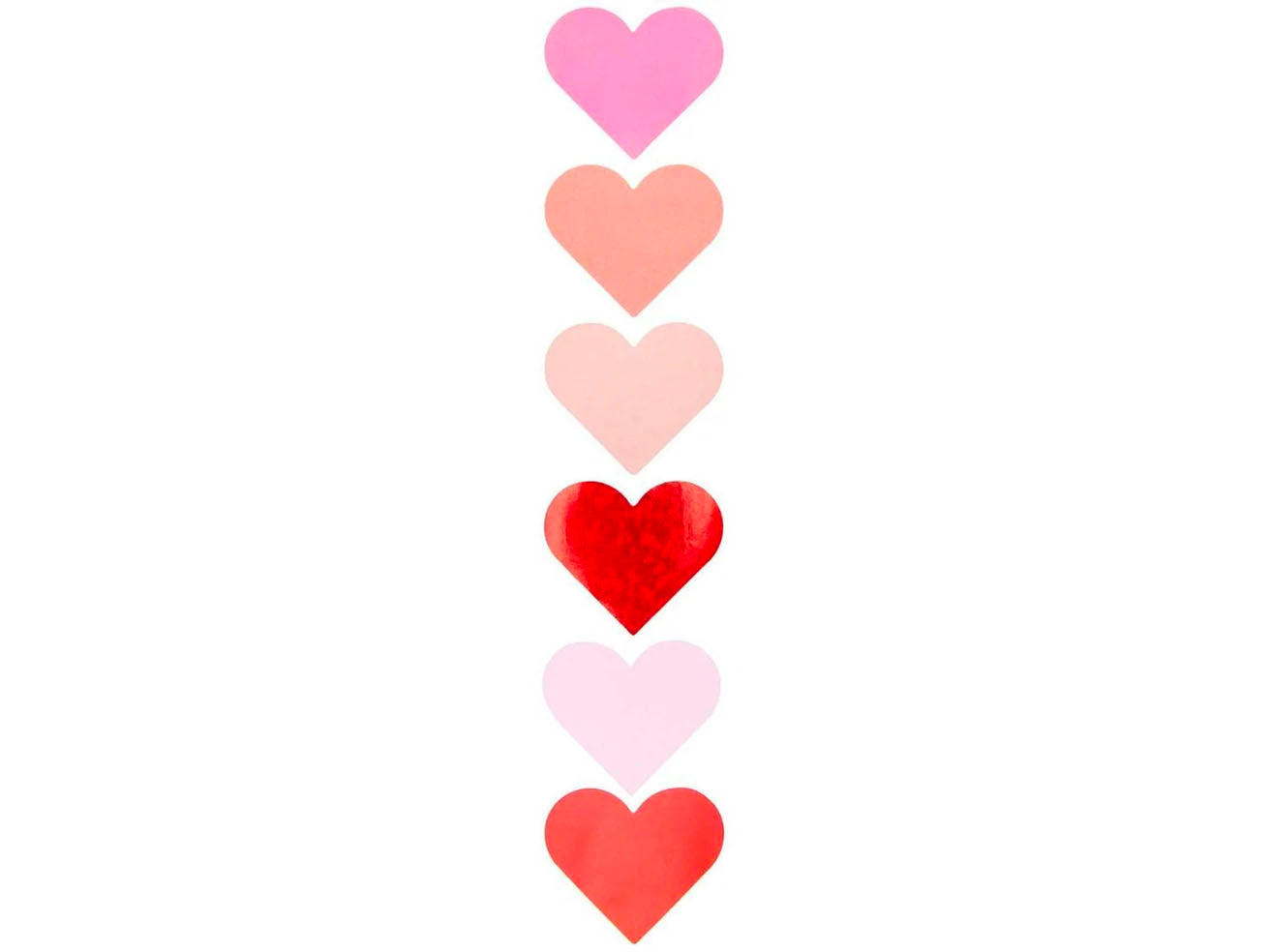 achat Autocollants coeurs, rouge, holographique 120 pcs - Rico Design