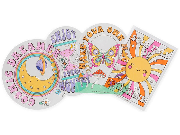 Achat 4 Stickers repositionnables Suncatcher Groovy arc-en-ciel - Legami