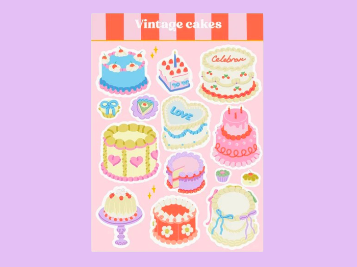 Achat Planche de Stickers Vintage cakes - Only happy Things