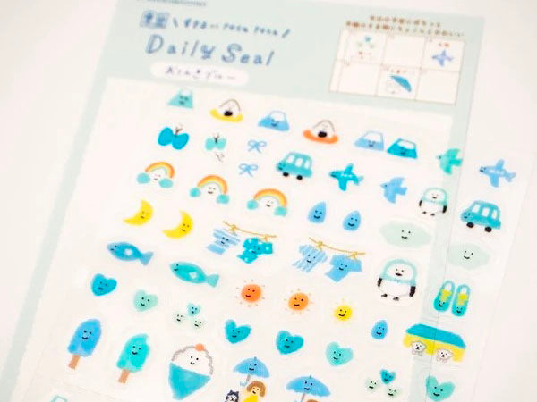 Achat Minis Stickers Le temps bleu - Daily Seal