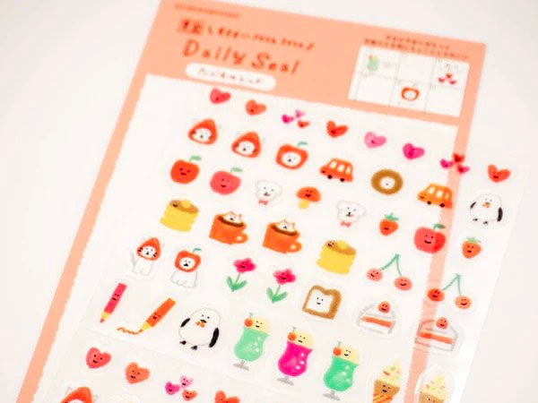 Achat Mini Stickers Adorables orange - Daily Seal