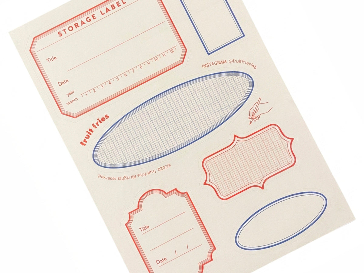 achat Etiquettes Label Sticker Storage - Fruit Fries Design Lab