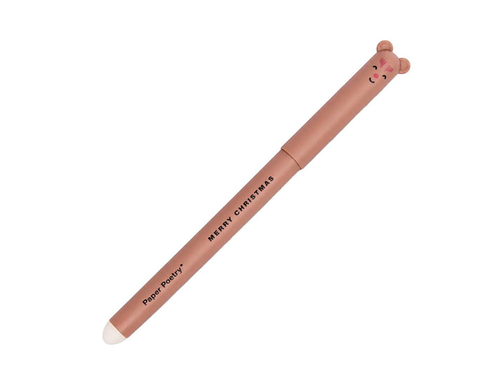 Achat Stylo gel effaçable Renne X-mas - Encre noire - Paper Poetry